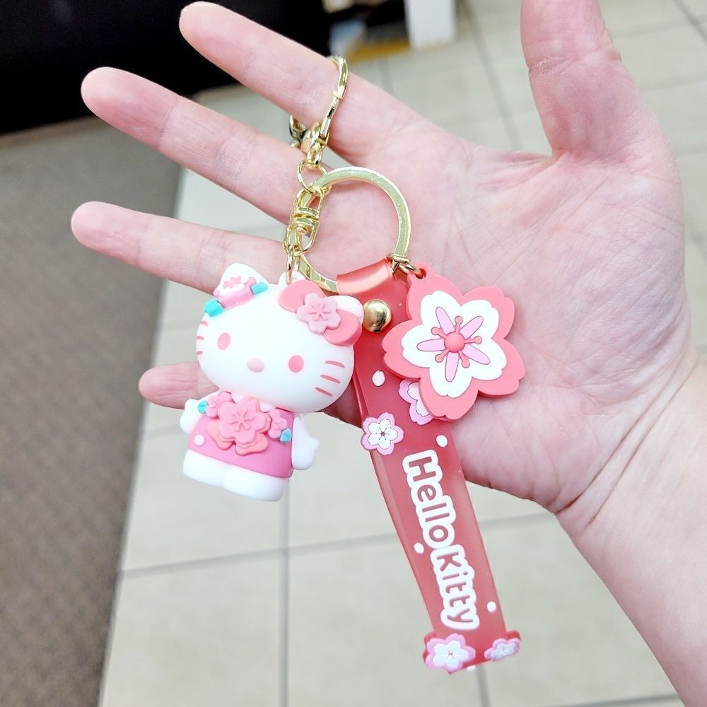 Brand New Hello Kitty Pink Sakura Keychain